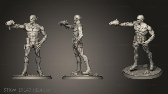 Military figurines (skrull, STKW_19140) 3D models for cnc