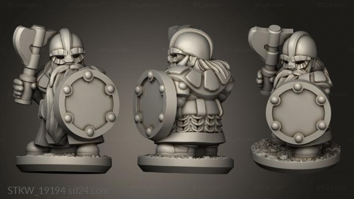Military figurines (Shields warrior, STKW_19194) 3D models for cnc