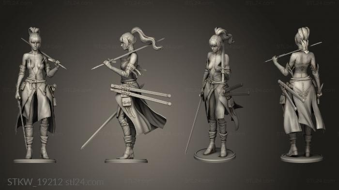 Military figurines (Shiwa Sword Master back skirt, STKW_19212) 3D models for cnc