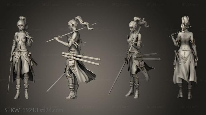 Military figurines (Shiwa Sword Master misc figure, STKW_19213) 3D models for cnc