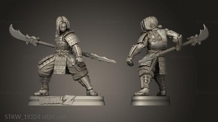 Military figurines (Shogun trunks, STKW_19224) 3D models for cnc