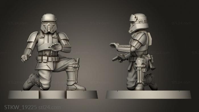 Military figurines (Shore Trooper mortar Anvil Gunline operator, STKW_19225) 3D models for cnc