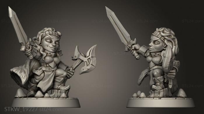 Military figurines (Gnome Mina, STKW_19227) 3D models for cnc