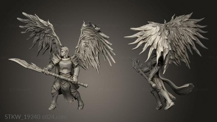 Military figurines (Paladin Pose Wings, STKW_19240) 3D models for cnc