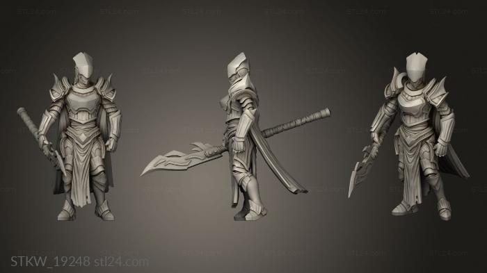 Military figurines (Paladin Wings Helm, STKW_19248) 3D models for cnc