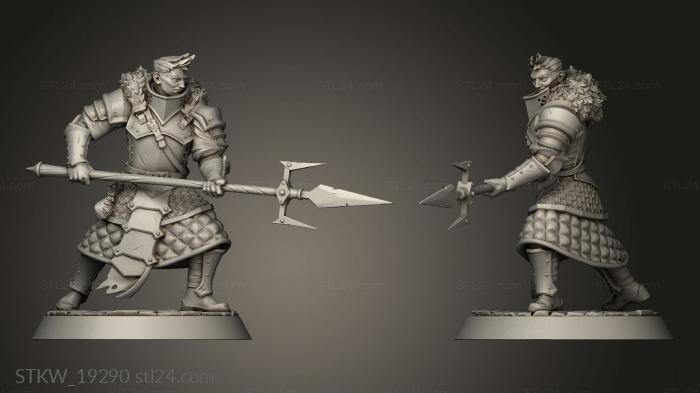 Military figurines (Sir Maddox Dragonbane Hunters, STKW_19290) 3D models for cnc