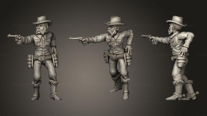 Military figurines (The Gunslinger, STKW_1960) 3D models for cnc