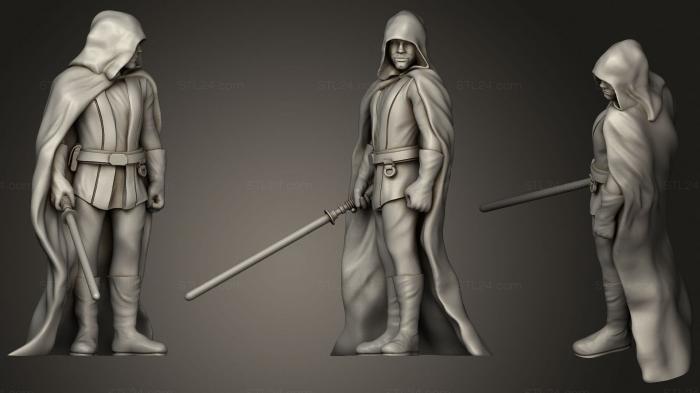 Military figurines (The Mandalorian Luke Skywalker, STKW_1963) 3D models for cnc