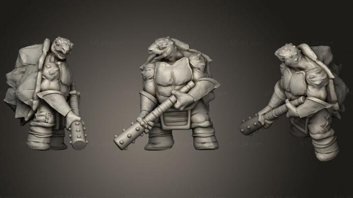 Military figurines (Tortle Barbarian Coballasa, STKW_1991) 3D models for cnc