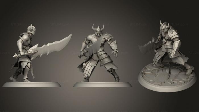 Military figurines (TRYNDAMERE THE BARBARIAN KING, STKW_2001) 3D models for cnc