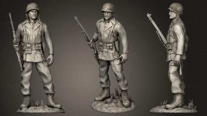 Military figurines (US Marine Standing, STKW_2011) 3D models for cnc
