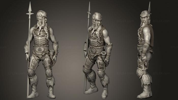 Military figurines (Viking stand, STKW_2028) 3D models for cnc