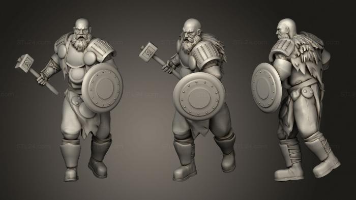 Military figurines (Viking Warrior 01, STKW_2029) 3D models for cnc