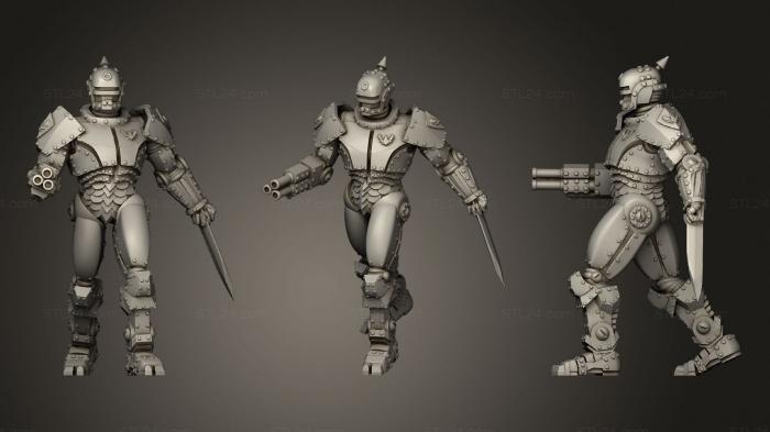 Military figurines (Warforged Guard, STKW_2042) 3D models for cnc