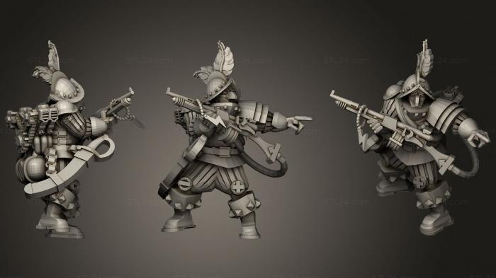 Military figurines (Warrior 19, STKW_2063) 3D models for cnc