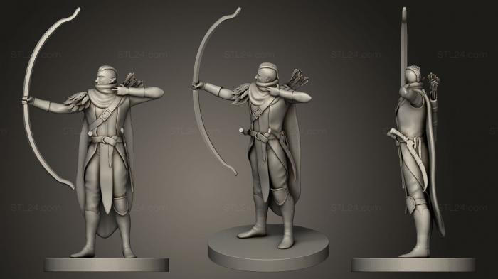 Military figurines (Wood Elf Ranger, STKW_2097) 3D models for cnc