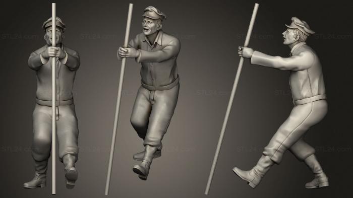 Military figurines (Workers railway 9, STKW_2099) 3D models for cnc