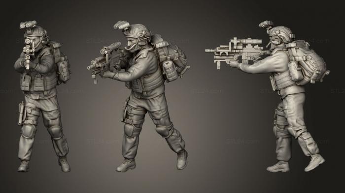 Military figurines (Soldier 1, STKW_2104) 3D models for cnc