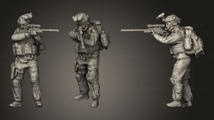 Military figurines (Soldier 4, STKW_2106) 3D models for cnc
