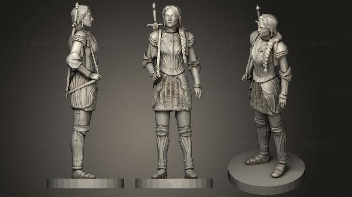 Military figurines (Young lady Galadriel, STKW_2114) 3D models for cnc