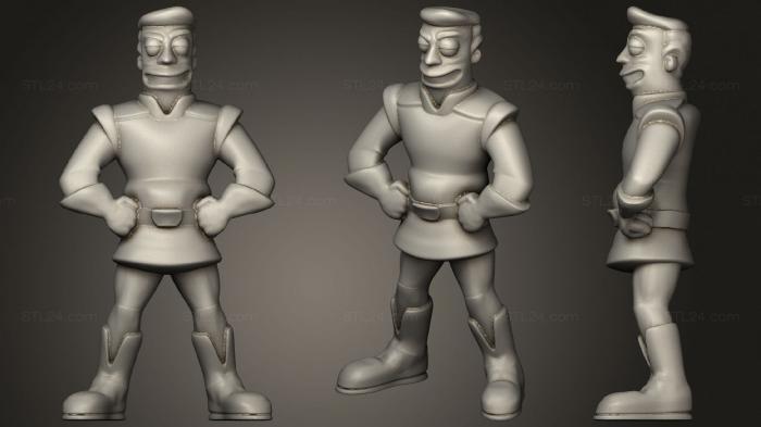 Military figurines (Zapp brannigan, STKW_2116) 3D models for cnc