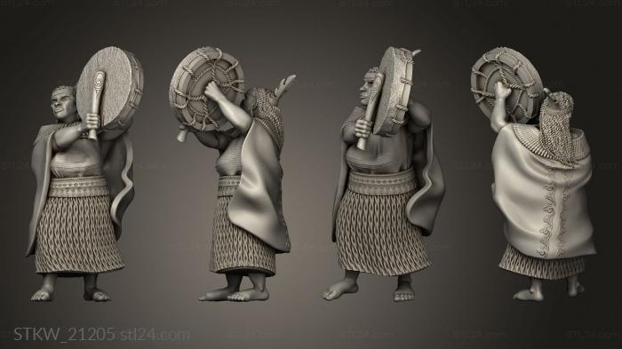 Military figurines (Woodwose Shaman, STKW_21205) 3D models for cnc