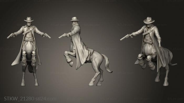 Military figurines (Centaur Cowboys, STKW_21280) 3D models for cnc