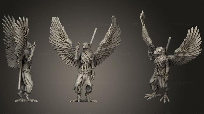 Military figurines (Aarakocra Monk Kebei, STKW_2129) 3D models for cnc