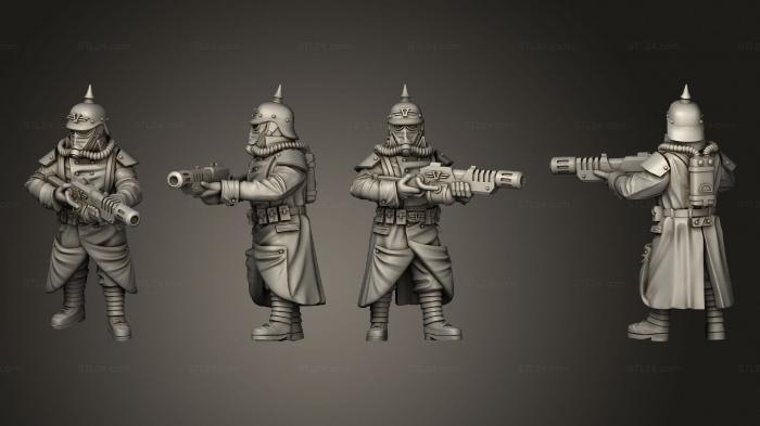 Military figurines (A military man with a gun 06, STKW_2143) 3D models for cnc
