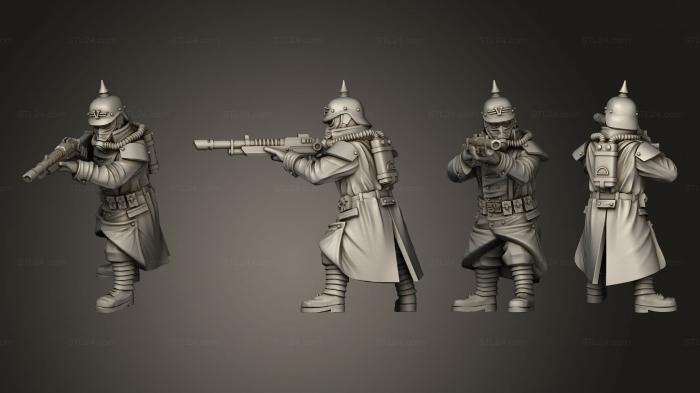 Military figurines (A military man with a gun 09, STKW_2146) 3D models for cnc