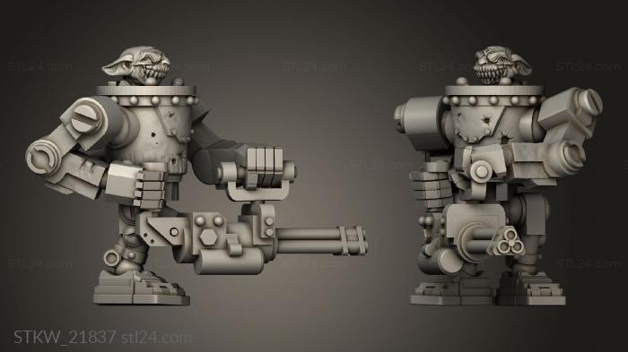 Military figurines (Through Goblin Robot, STKW_21837) 3D models for cnc