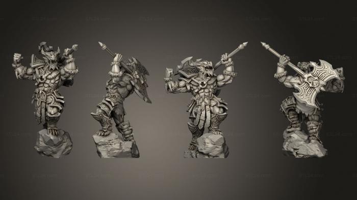 Military figurines (Adventurer s Guild Barbarian Dragonborn, STKW_2189) 3D models for cnc