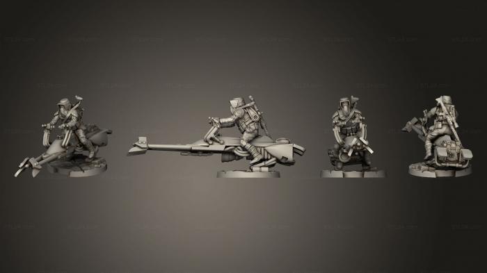 Military figurines (AE RECON BIKERS 01, STKW_2196) 3D models for cnc