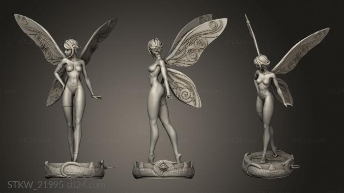 Military figurines (Tinker Bell nude tinkerbell, STKW_21995) 3D models for cnc