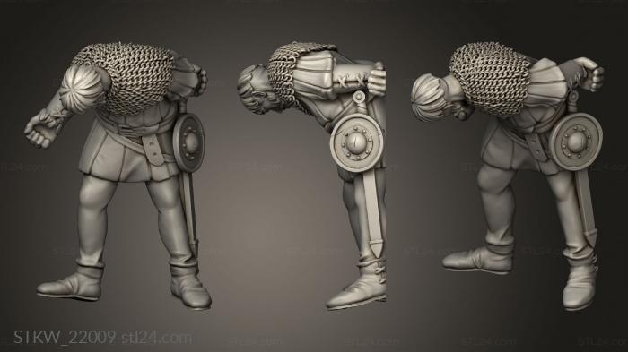 Military figurines (Dead Soldier, STKW_22009) 3D models for cnc