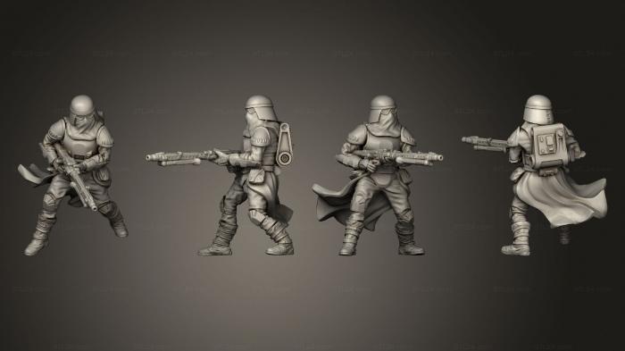 Military figurines (AEATROOPER POSE a 07, STKW_2207) 3D models for cnc
