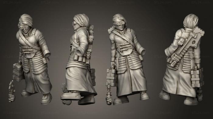 Military figurines (Afterlife Female Surgeon, STKW_2225) 3D models for cnc