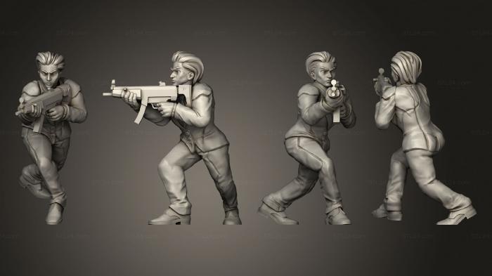 Military figurines (AGENT B 1 GiRL, STKW_2226) 3D models for cnc