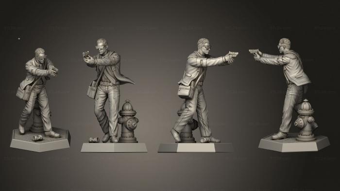 Military figurines (Agent I, STKW_2233) 3D models for cnc