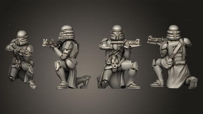 Military figurines (Airborne Squad 4, STKW_2249) 3D models for cnc