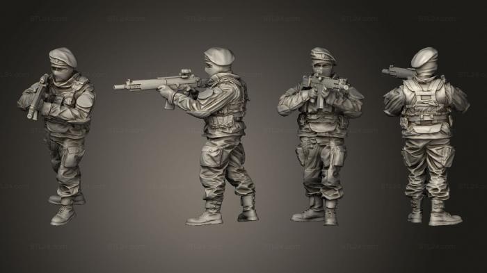 Статуэтки военные (Ворон - Альбинос - Солдат 03, STKW_2282) 3D модель для ЧПУ станка