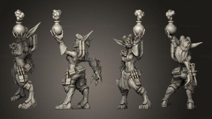 Military figurines (Alchemist Female Goblin, STKW_2292) 3D models for cnc