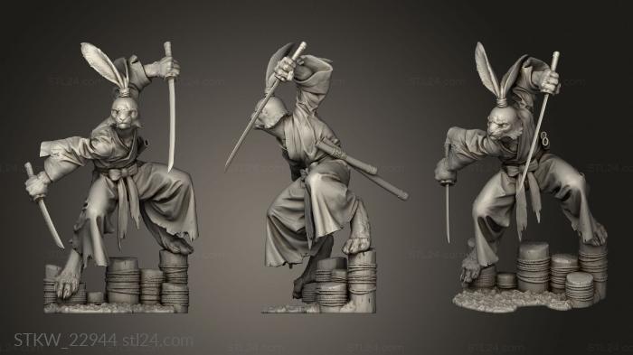 Military figurines (USAGI YOJIMBO, STKW_22944) 3D models for cnc