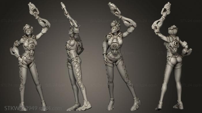 Military figurines (Va Tracer Widowmaker Overwatch Remix, STKW_22949) 3D models for cnc