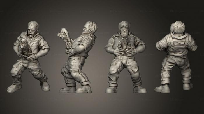 Military figurines (ALIEN BELLY BURSTER SURPRISED VICTIM, STKW_2296) 3D models for cnc