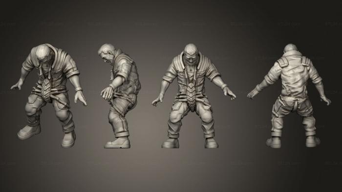 Military figurines (ALIEN BELLY HUGGER SAD VICTIM, STKW_2297) 3D models for cnc