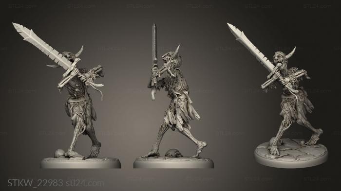 Valkyries and Draugr warrior