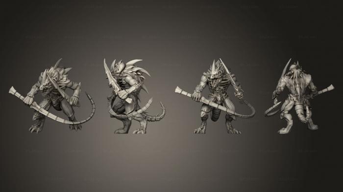 Military figurines (Alien Hive AH Warrior 8 Whip, STKW_2308) 3D models for cnc