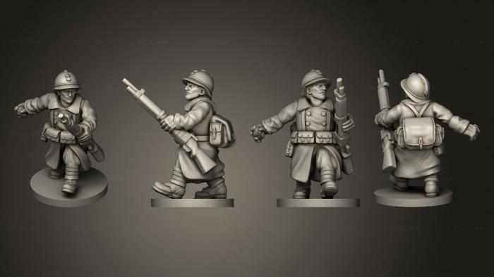 Military figurines (ALTERNATIVE RIFLEMEN 04, STKW_2350) 3D models for cnc