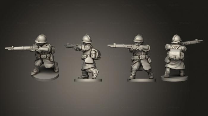 Military figurines (ALTERNATIVE RIFLEMEN 08, STKW_2352) 3D models for cnc